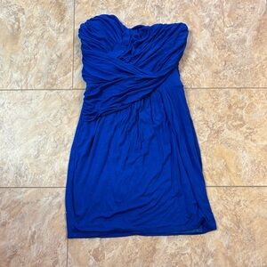 Express Royal Blue Strapless Dress
